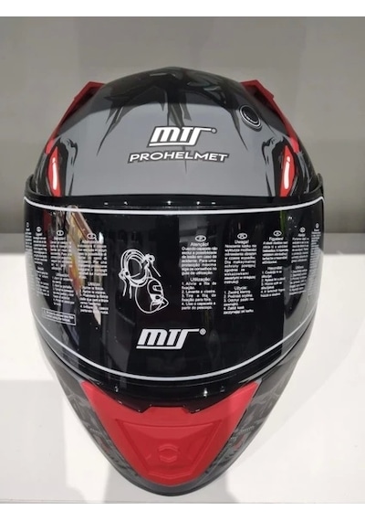 Mts Kask Mts Pro 801 Dreaka Güneş Gözlüklü Motosiklet Kaskı Antrasit - Kırmızı