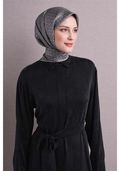 Armine Sura İpek Eşarp 2026-2027 - Sonbahar Kış-asm9622 Gri