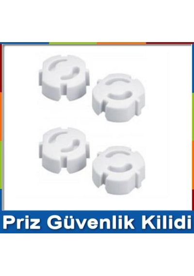 Çocuk Bebek Güvenlik Priz Fiş Kapatıcı Kilit 4'Lü Seti Takım