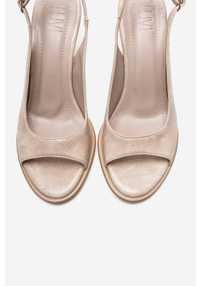 Luvishoes Iselın Bej Kadın İnce Topuklu Ayakkabı Bej