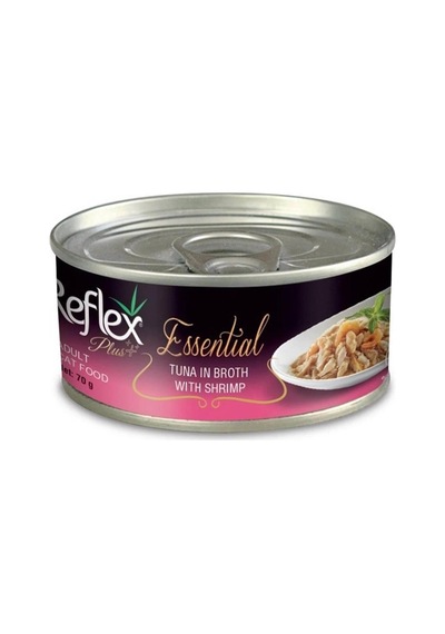 Reflex Plus Essential Et Suyunda Ton Balıklı Ve Karidesli 70 Gr Yetişkin Konserve Kedi Maması