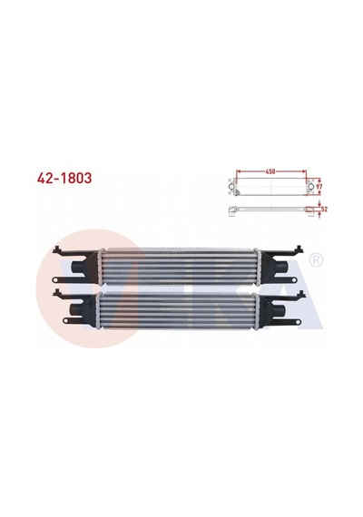 Fıat Lınea 323 1.3 Mjt 2007- Turbo Radyatörü Intercooler 59116449 51785221 51831832
