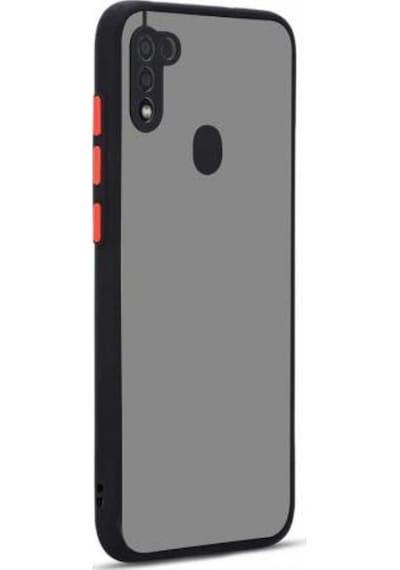 Galaxy M11 Kılıf Zore Hux Düğme Ve Kapak Zıt Renk Kılıf