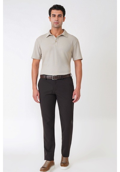 Efor Slim Fit Pamuklu Kıvrılmaz Polo Yaka Taş Tişört Ts 928