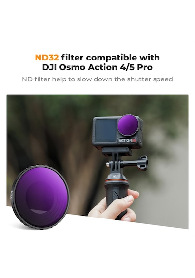 K&f Concept Djı Osmo Action 4/5 Pro Uyumlu Nd-32 5 Stop Nd Filtre