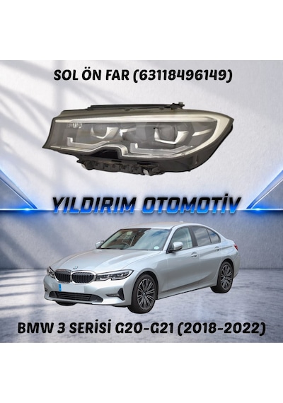 Yıldırım Oto Bmw 3 Serisi Sol Ön Far 2018-2022 Arası 63118496149 1 Adet
