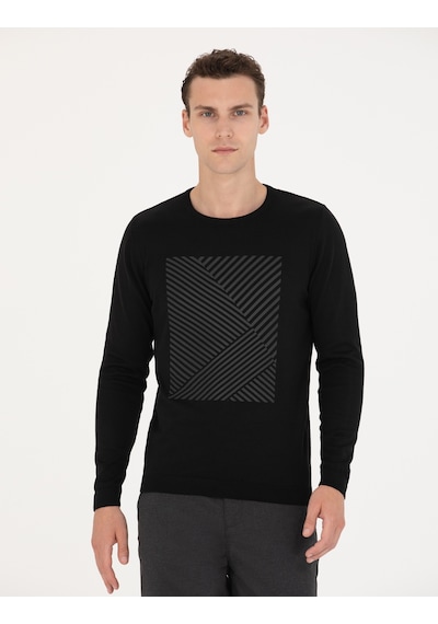 Pierre Cardin Erkek Siyah Triko Kazak 50278080-vr046 Siyah