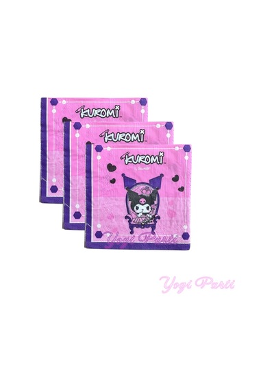 Kuromi Baskılı Peçete 8 Adet Pembe
