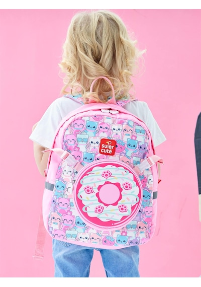 Supercute Two İn One Sırt Çantası - Pink Cat - Pembe