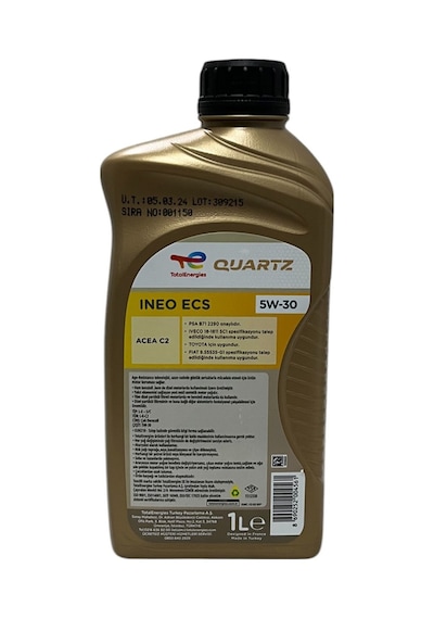 Total Quartz Ineo Ecs 5W-30 Tam Sentetik Motor Yağı 1 L