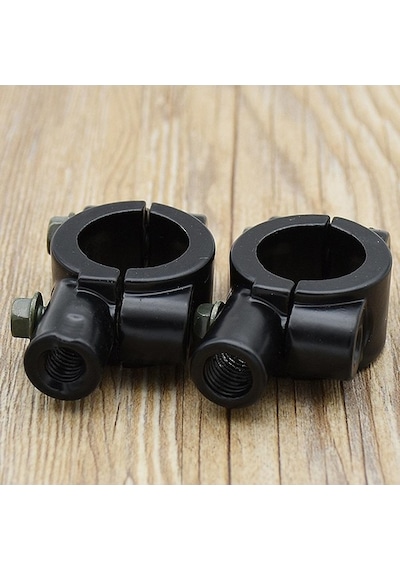 Suntek 8mm Ayna Montaj Kolu Bar Kelepçe Tutucu Seti - Motosikletler İçin Evrensel 1 Çift Siyah