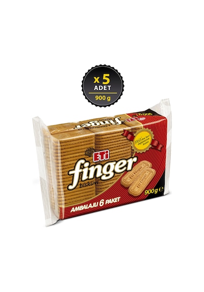 Eti Finger Bisküvi 6'lı 5 x 900 G