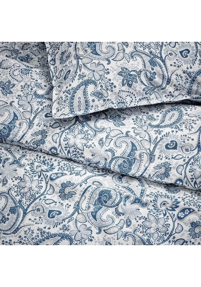 Ikea Rodgersıa Çift Kişilik Nevresim Takımı 220 X 240 Cm Lacivert - Beyaz