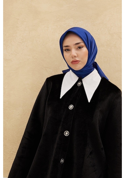 Silk Home Düz Shiny Eşarp - Saks - Saks