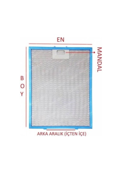 Siemens Uyumlu Davlumbaz 20,5X47,5 Cm Arka Ara 4,5 Aspiratör Filtresi - 287929848