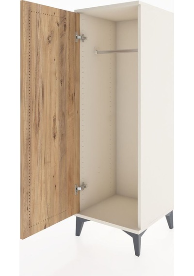 Hyperion Dolap Tek Kapaklı Tek Askılı 44x44x134 Aytaşı-çam Aytaşı
