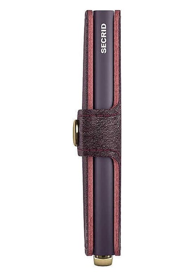 Secrid Premium Miniwallet+ Basco Kartlık Cüzdan, Bordo Çok Renkli