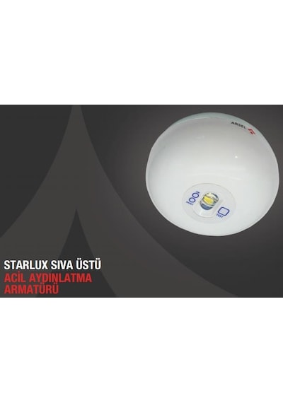 Arsel Starlux STU-103 Sıva Üstü Acil Aydınlatma Armatürü Kesintid Beyaz