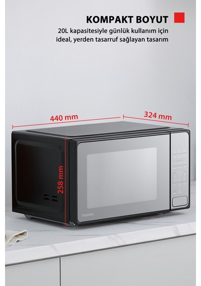 Toshiba MM2-EM20PF MB 20 L Dokunmatik Ekran Siyah Mikrodalga Fırın