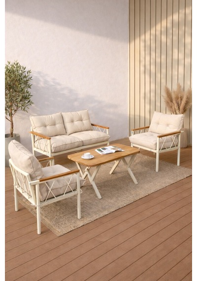 Miray Krem 211 Masalı Krem Fermuarlı Düğmeli Bahçe Oturma Grubu Balkon Oturma Takımı Salon Teras Miray Krem 211 Masalı Krem Fermuarlı Düğmeli Bahçe Oturma Grubu Balkon Oturma Takımı Salon Teras