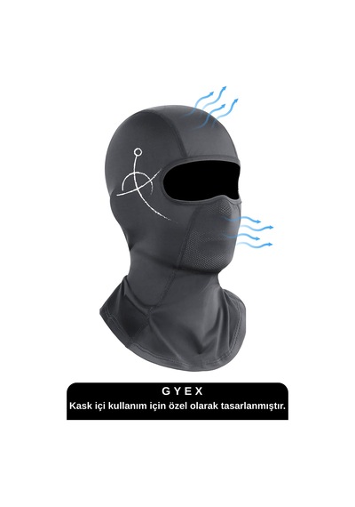 Caxis Siyah Kı-lıç Baskılı Balaklava Spor Motor Kask Maskesi Buff Koruyucu Kar Yüz Maske