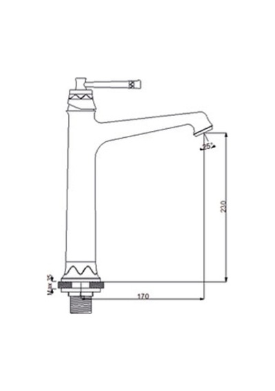 Newarc Pera Çanak Lavabo Bataryası Altın 961001