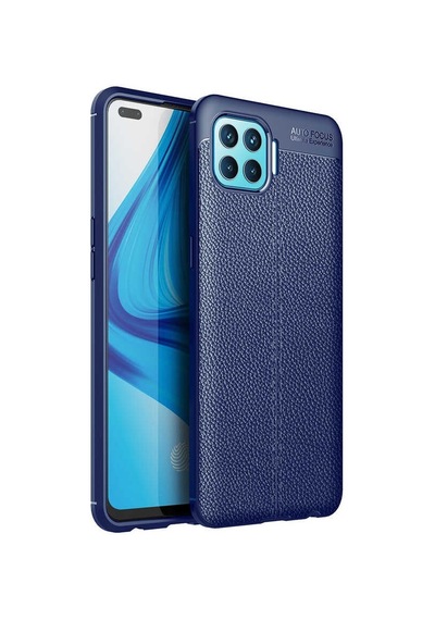 Oppo Reno 4 Lite Kılıf Deri Görünümlü Renk Atmayan Dayanaklı Silikon Kapak Niss