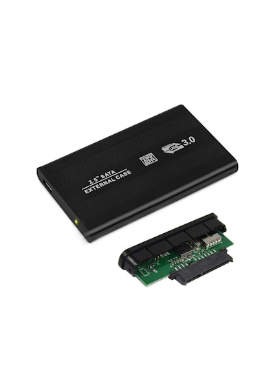 2.5 Hdd Kutusu Usb 3.0 Hardisk Kutusu Metal Gövde Harici Kutu - Siyah