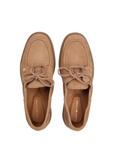 Tommy Hilfiger Kadın Light Süet Boat Shoe-13207 Safari Canvas