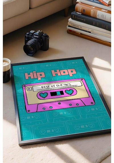 90'lar Hip Hop Kaseti Çerçeveli Tablo - Pop Art Poster Tablo