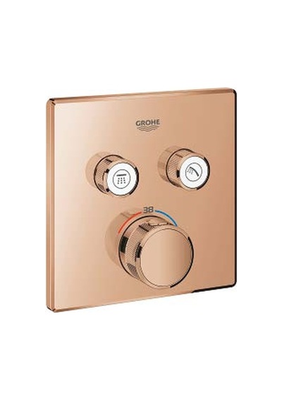 Grohtherm Smartcontrol Gizli Montajlı 2 Valfli Emniyetli Mikser - 29124da0 Bronze - Warm Sunset