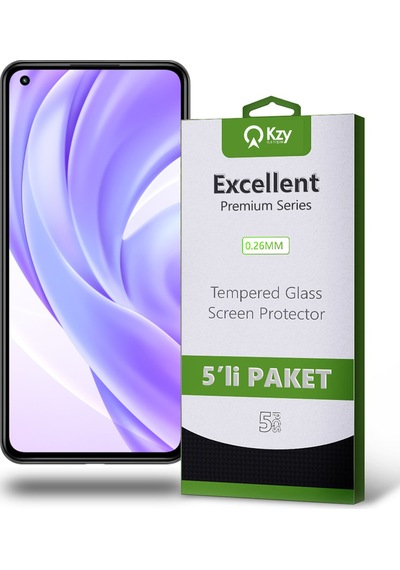 Xiaomi Mi 11 Lite ile Uyumlu Kırılmaz Temperli Ekran Koruyucu Cam Ekonomik 5'li Paket