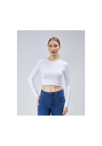 Virago Soft Touch Yuvarlak Yaka Crop Uzun Kol Bluz/body Beyaz - 686786242 Beyaz - 686786242 Beyaz Virago Soft Touch Yuvarlak Yaka Crop Uzun Kol Bluz/body Beyaz - 686786242 Beyaz - 686786242 Beyaz