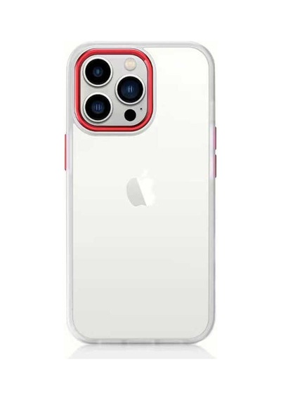 Apple Uyumlu iPhone 13 Pro Max Kılıf Zore Krom Kapak Kırmızı