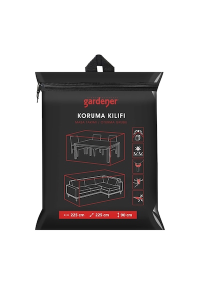Gardener Masa Takımı Koruma Örtüsü Grdc303 / Kılıfı Pe 225 Cm X 225 Cm X 90 Cm Çok Renkli