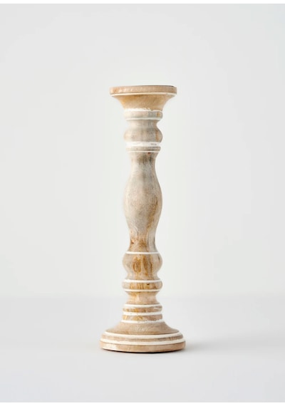 Bella Maison Carli Mango Ağacı Şamdan Naturel 12x12x38 Cm Naturel