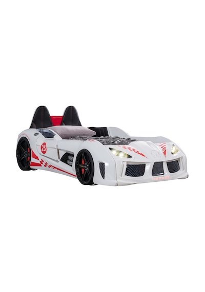 Setay Arabalı Yatak, Raceing Car V8 Full Ledli Koltuklu Arabalı Yatak - Beyaz 100x190 Setay Arabalı Yatak, Raceing Car V8 Full Ledli Koltuklu Arabalı Yatak - Beyaz 100x190