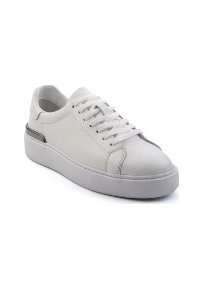 Bambi Beyaz Leather Erkek Sneaker E01347028940 Beyaz