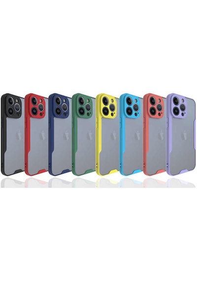 Apple Uyumlu iPhone  13 Pro Kılıf Colorful Kamera Korumalı Silikon Kapak