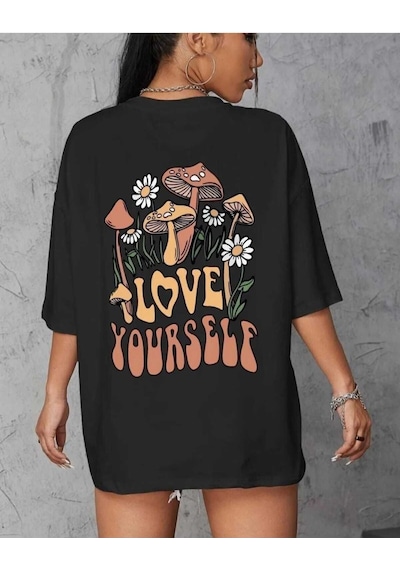 Kozia Outdoors Malkoçbey Love Yourself Baskılı T-shirt SIYAH