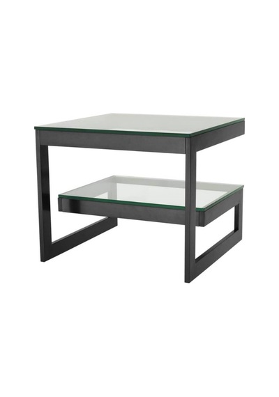 Gonca Siyah Metal / Cam Yan Sehpa