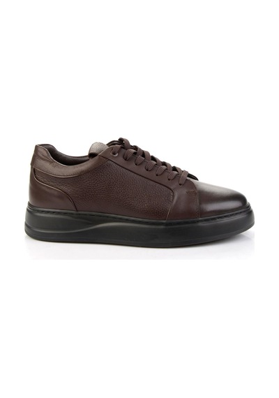 Bambi Kahve Hakiki Deri Erkek Sneaker E01593520541 Kahve