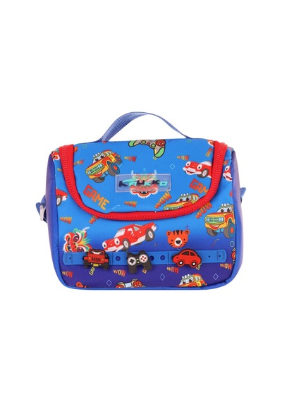Kaukko Kids Isı Yalıtımlı, Silikon Aksesuarlı Beslenme Çantası - Mavi Kırmızı - Erkek Çocuk - L7258 Mavi - Kırmızı