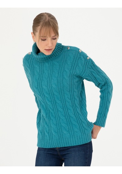 Pierre Cardin Petrol Regular Fit Balıkçı Yaka Kazak 50276220-vr102