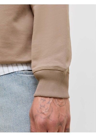Jack & Jones Norrebro Erkek Bej Sweatshirt 12282893-mme Krem