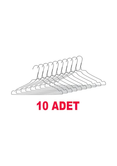 Tel Elbise Askısı 10lu Kıyafet Pantolon Askısı 5408