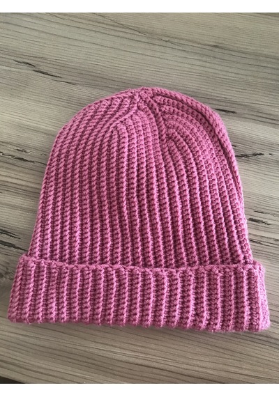 Çocuk Örgü Rus Beresi Pembe