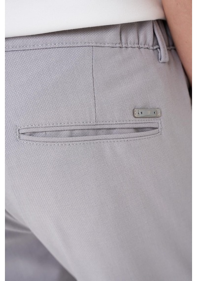 Efor Comfort Fit Beli Lastikli Dokulu Gri Jogger Pantolon P 1186 Gri