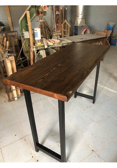 Bintaşmobilya Kütük Ağaç Bar Masa-140X60.Cm