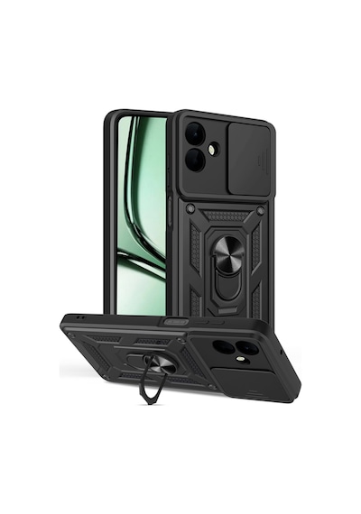Nihcase Samsung Uyumlu Galaxy A07 Kılıf Magnetik Standlı Kamera Korumalı Slide Sürgülü Cover Kapak